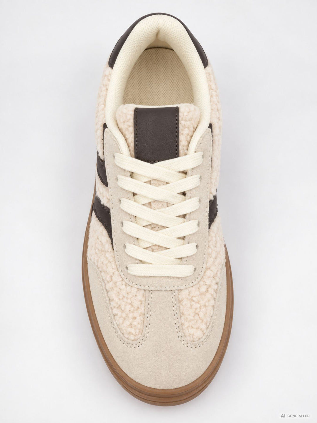 Retro-Sneaker Teddy-Optik