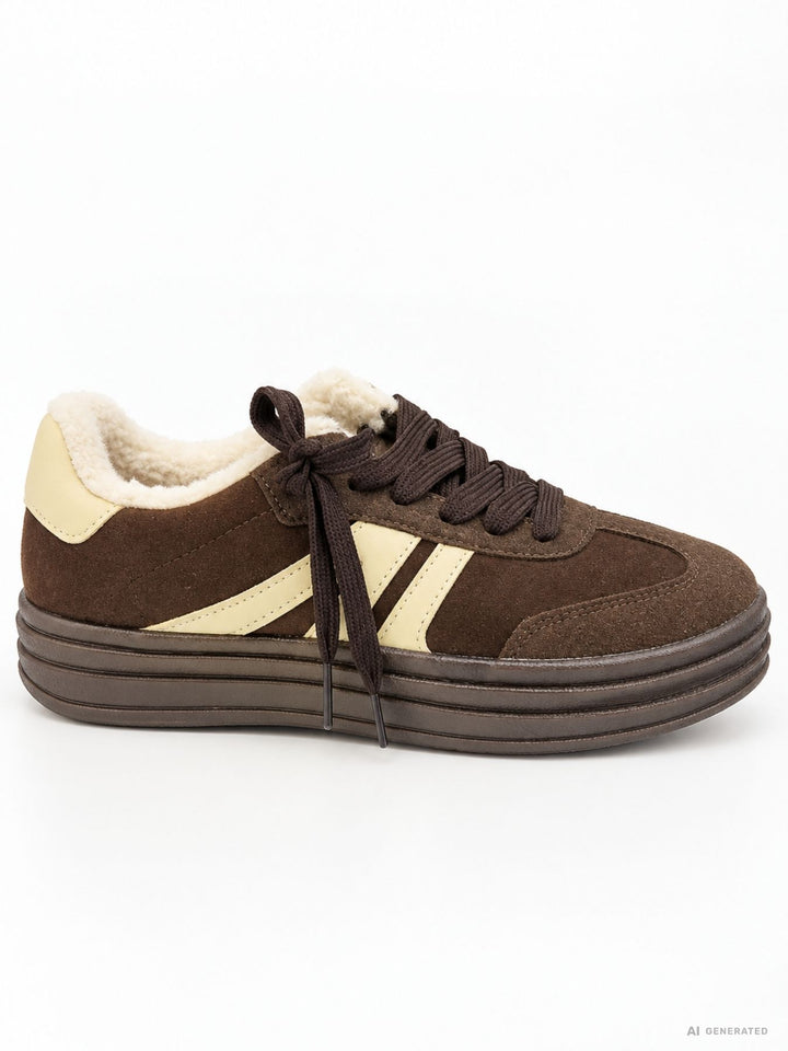 Sneaker Veloureoptik Teddyfutter