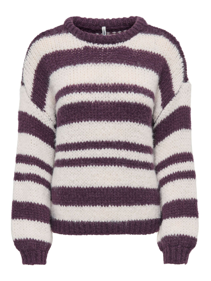 ONLNORDIC LS STRIPE O-NECK KNT