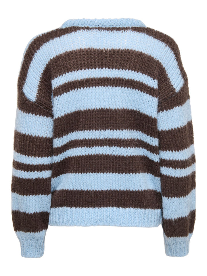 ONLNORDIC LS STRIPE O-NECK KNT