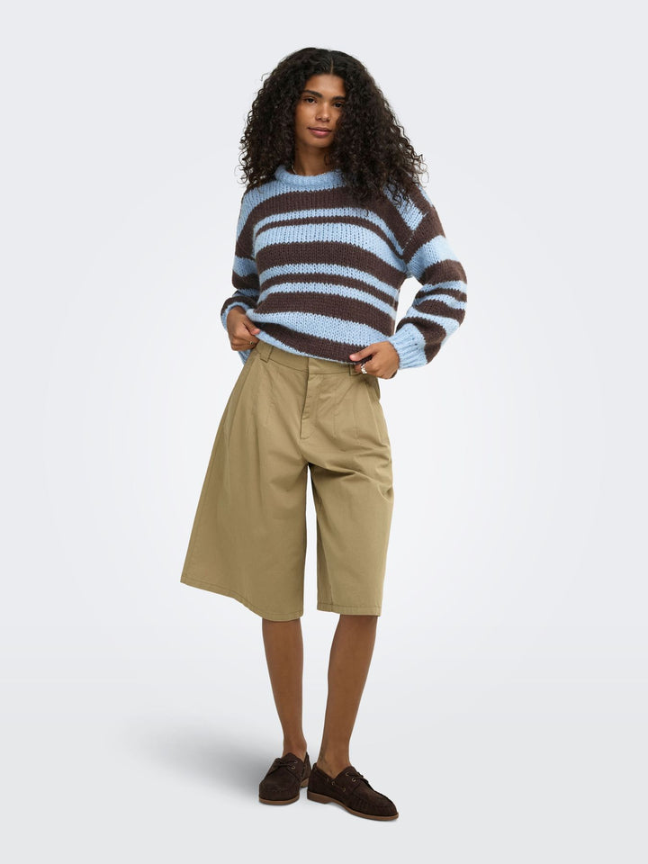 ONLNORDIC LS STRIPE O-NECK KNT