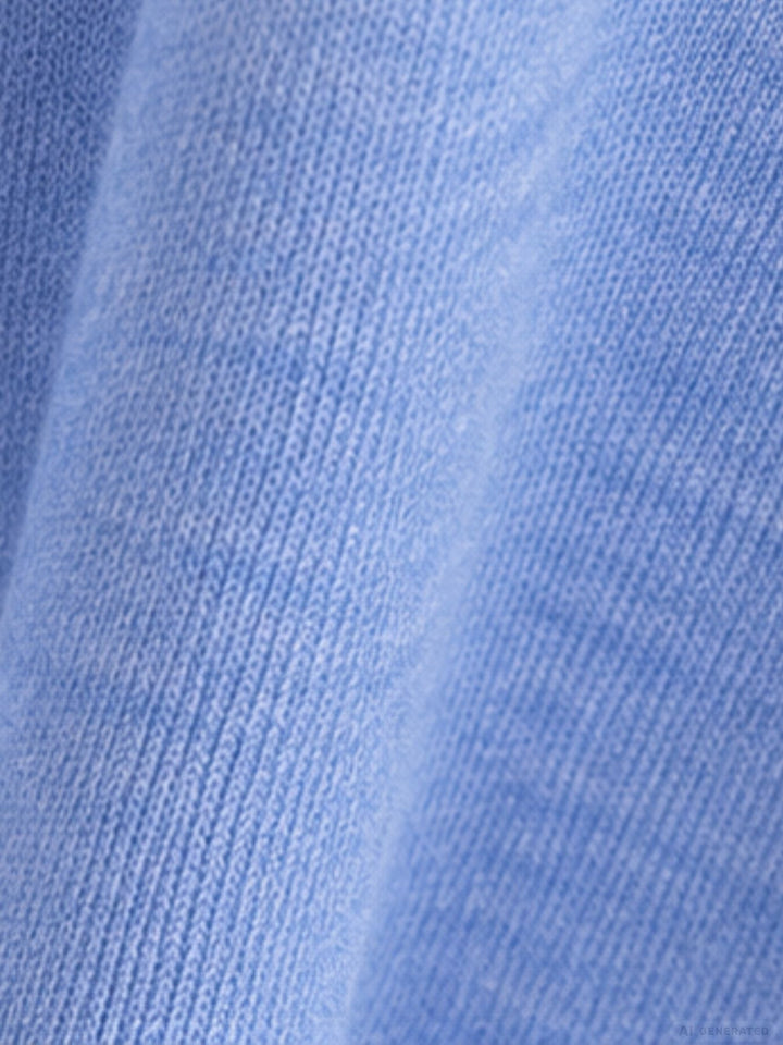 Hellblaues Damen Feinstrickshirt mit Rundhals