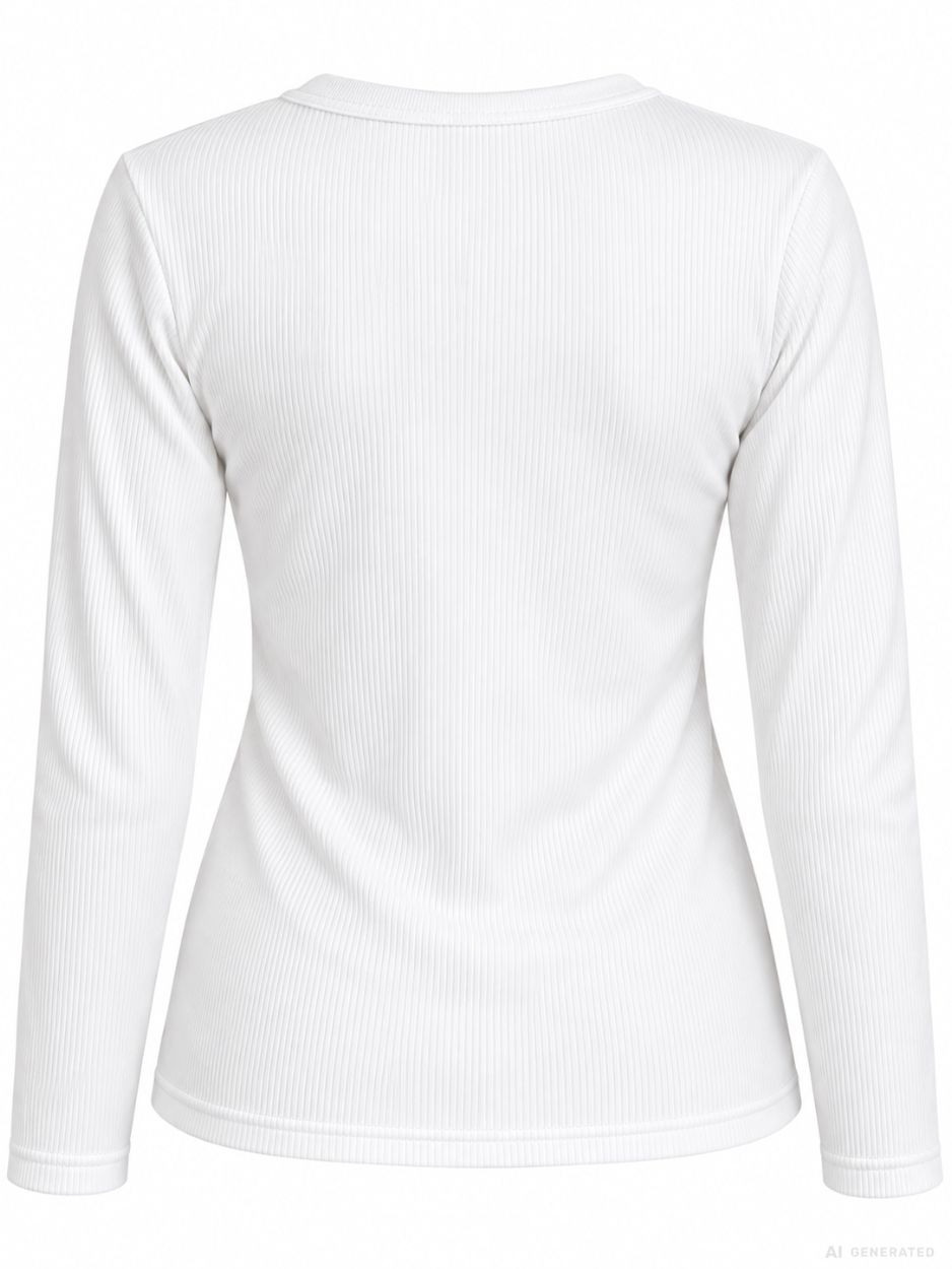Strickpullover Damen Rundhals „LATINA“ – Weiß