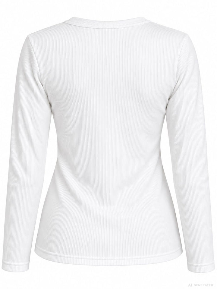 Strickpullover Damen Rundhals „LATINA“ – Weiß
