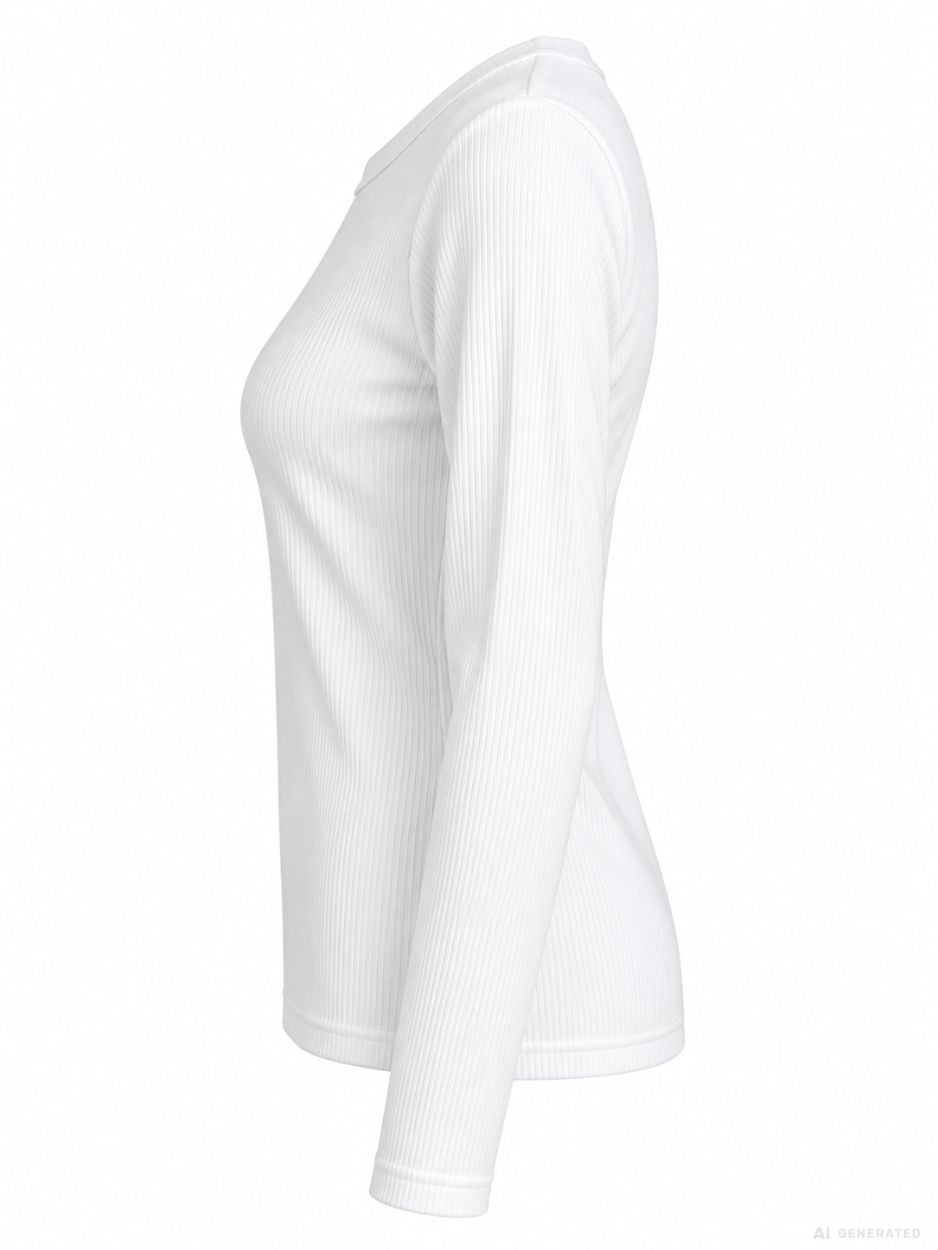 Strickpullover Damen Rundhals „LATINA“ – Weiß