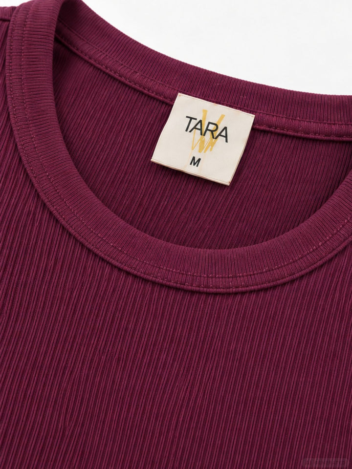 Strickpullover Damen Rundhals „LATINA“ – Rot
