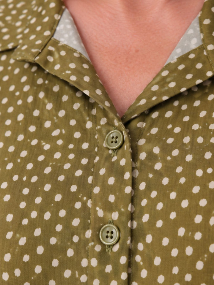 Bluse Damen Baumwolle AOP Tupfen