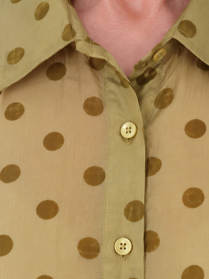 Bluse Damen leichte Qualität Punkte geflockt