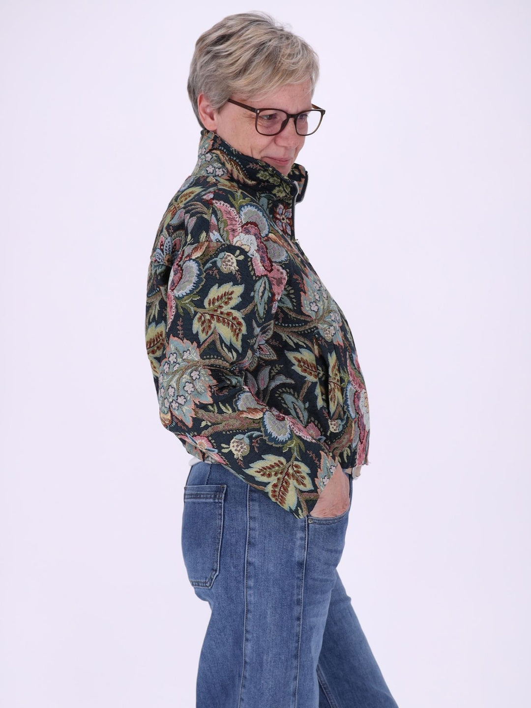 Bousonjacke kurz Gobelin Floral