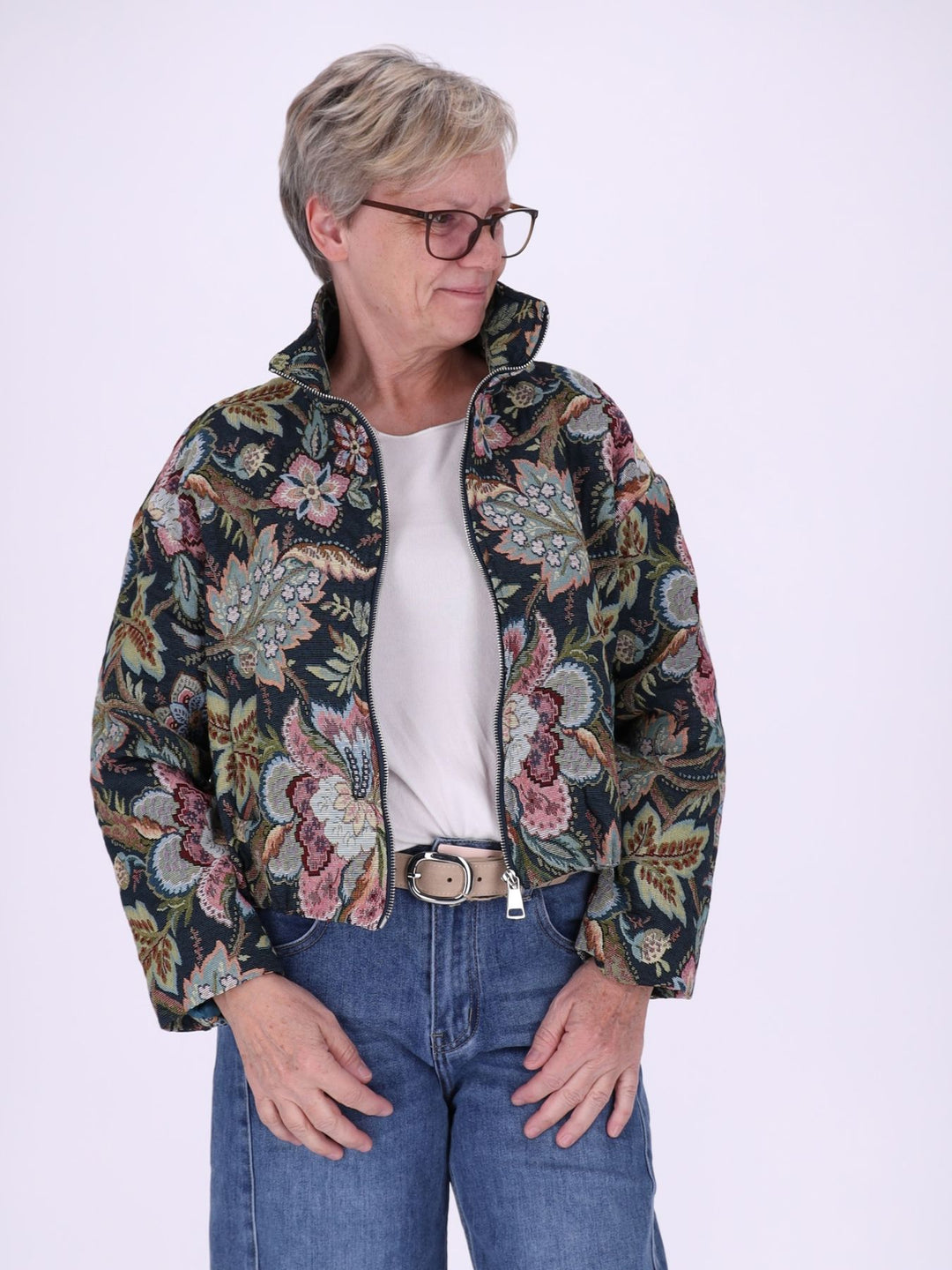 Bousonjacke kurz Gobelin Floral