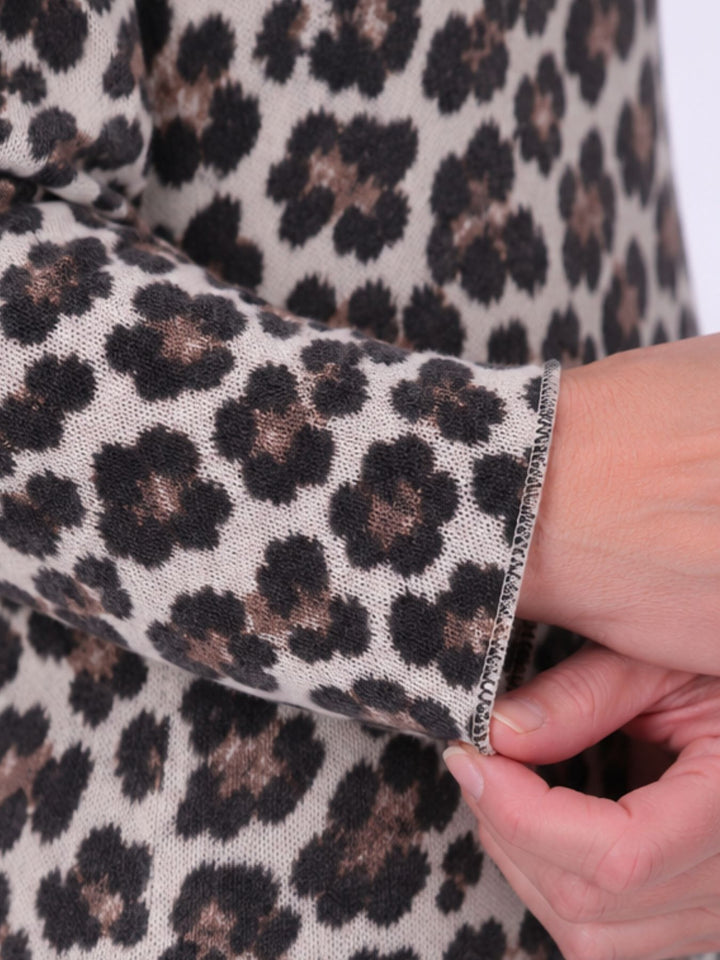 Shirt Damen Feinstrick AOP Leo