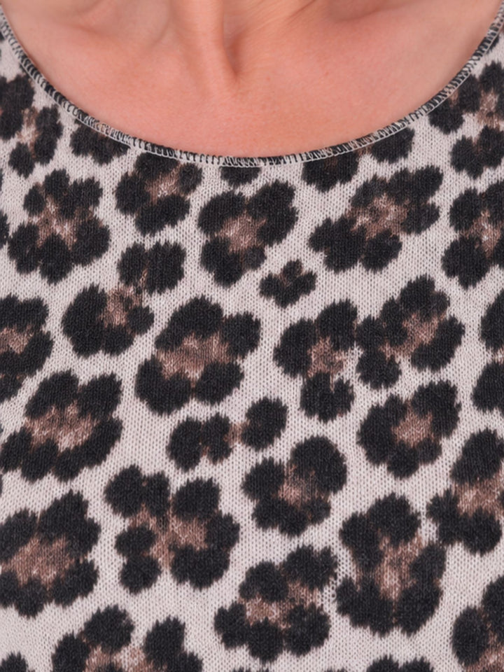 Shirt Damen Feinstrick AOP Leo