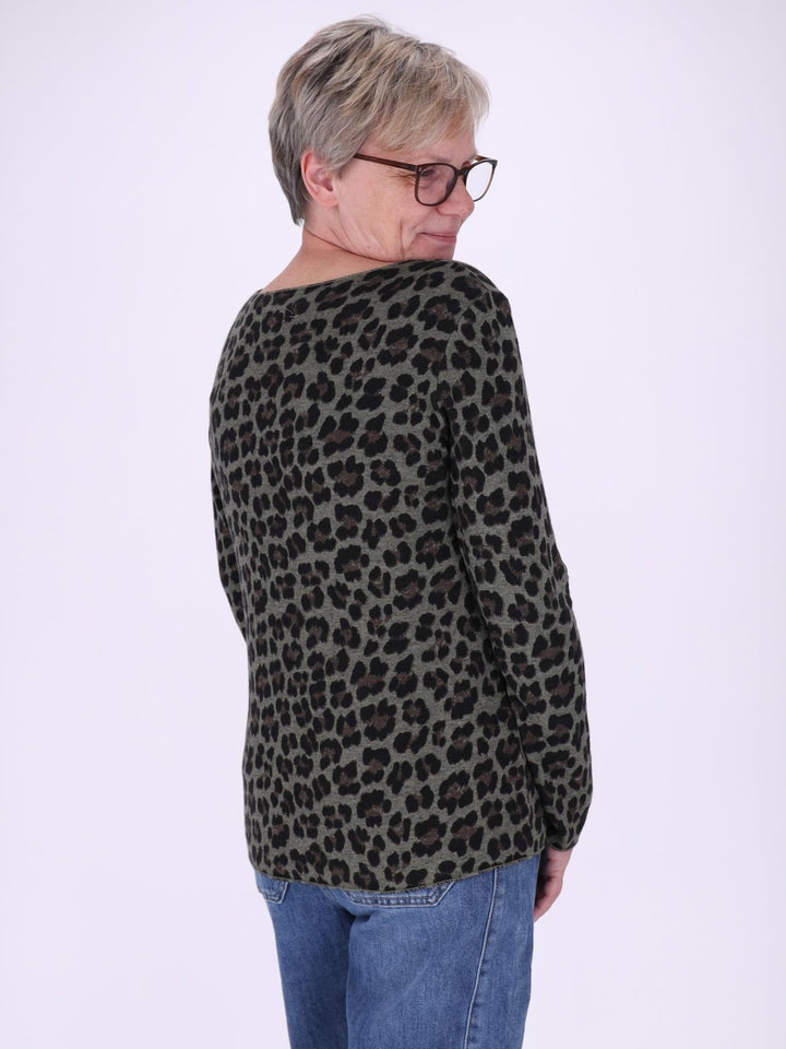 Shirt Damen Feinstrick AOP Leo