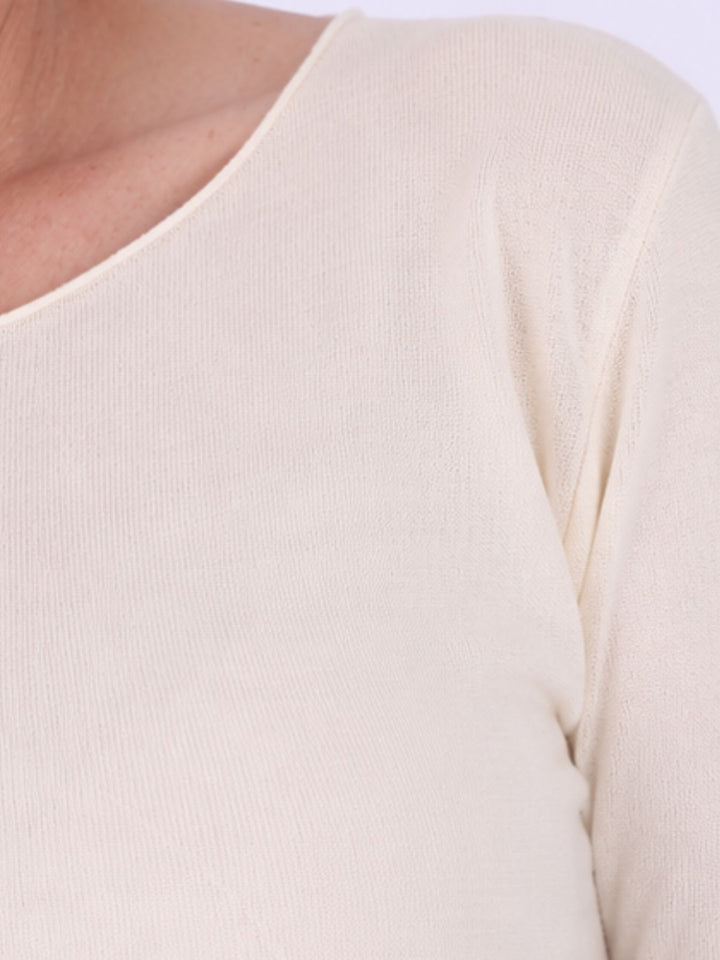 Shirt Damen Rundhals Feinstrick