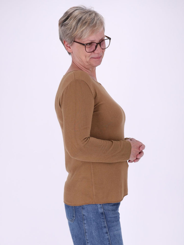 Shirt Damen Rundhals Feinstrick