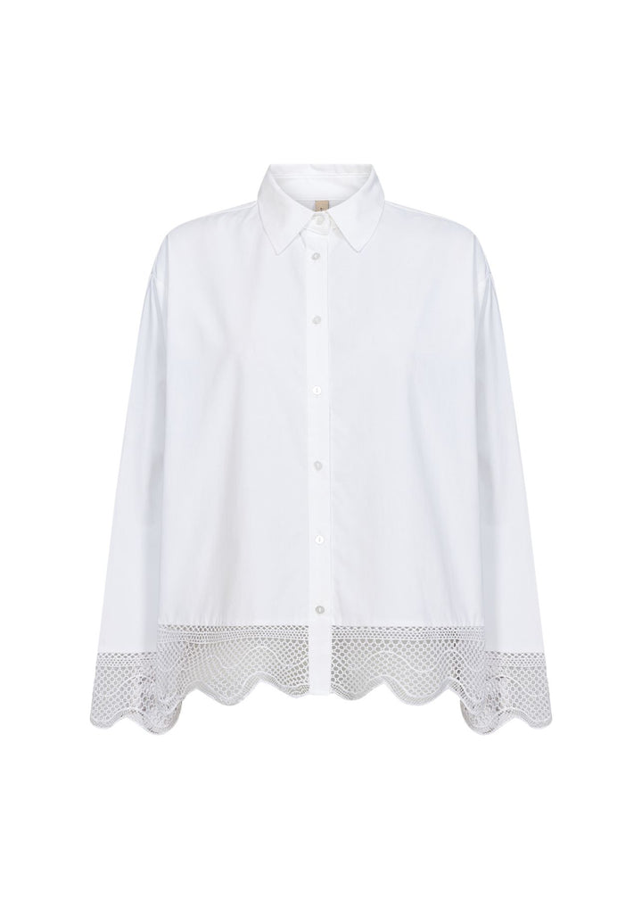 Bluse Damen mit Mesh-Spitze