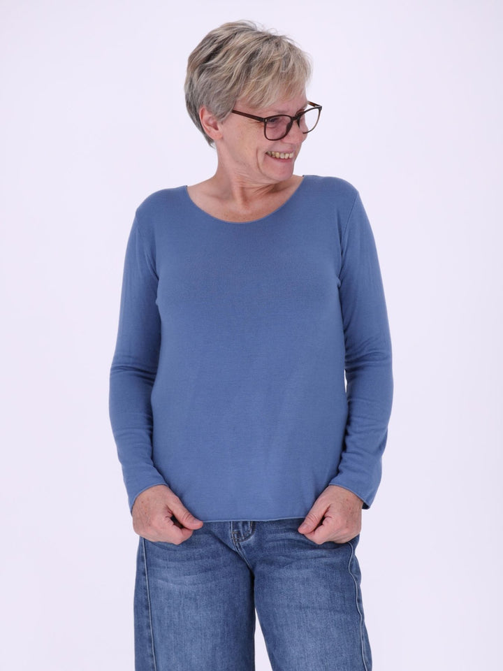 Shirt Damen Rundhals Feinstrick