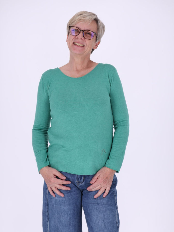 Shirt Damen Rundhals Feinstrick