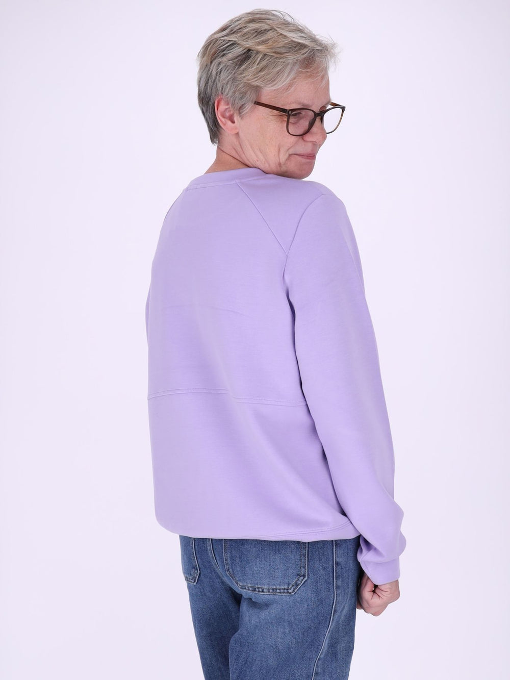 Lila Sweatshirt Damen „Sunshine“ – lässiger Statement-Look