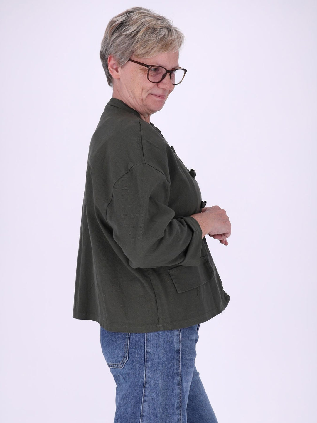Damen Military Jacket aus Denim – lässig, modern & detailverliebt