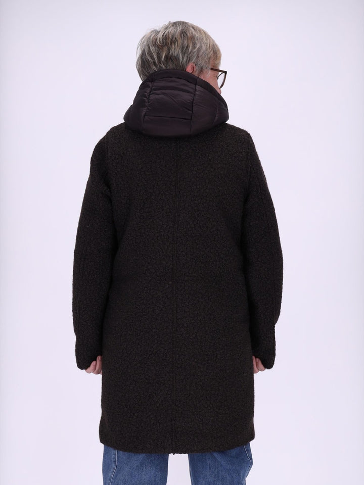 Boucle Mantel Damen Stepp abtrennbar