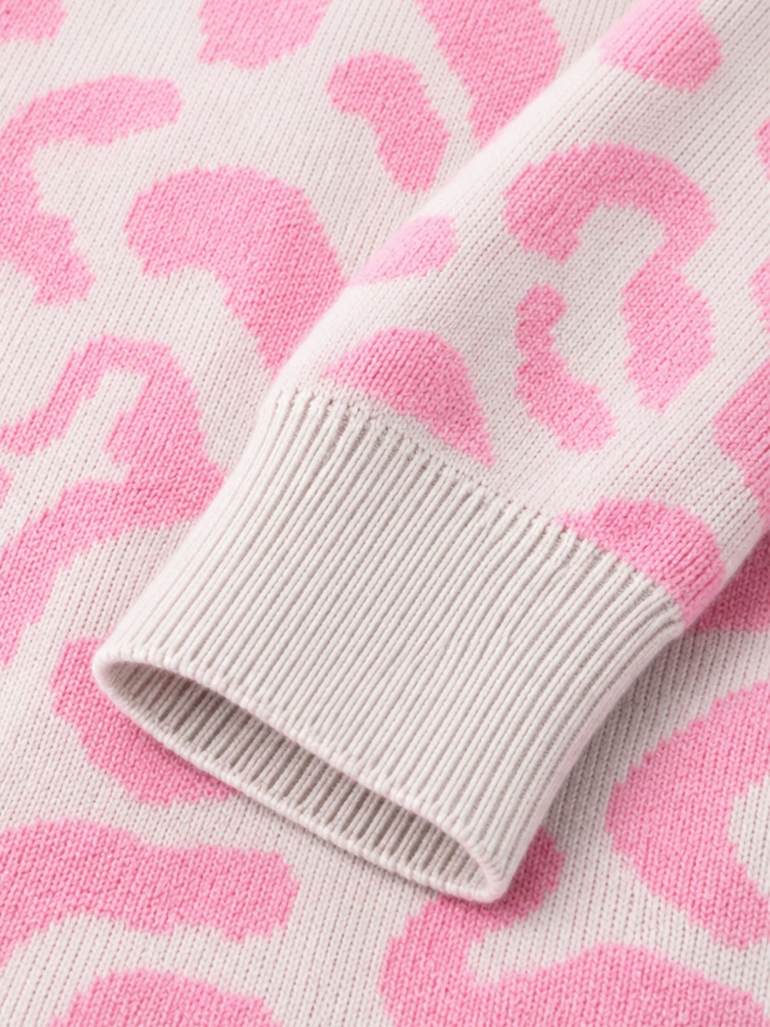 Damen Strickpullover mit Leo-Muster in Pink – weich, feminin & modern