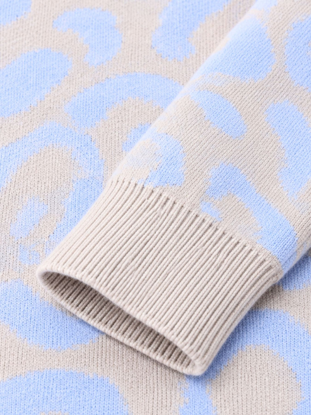Damen Strickpullover mit Leo-Muster in Blau – weich, modern & vielseitig kombinierbar