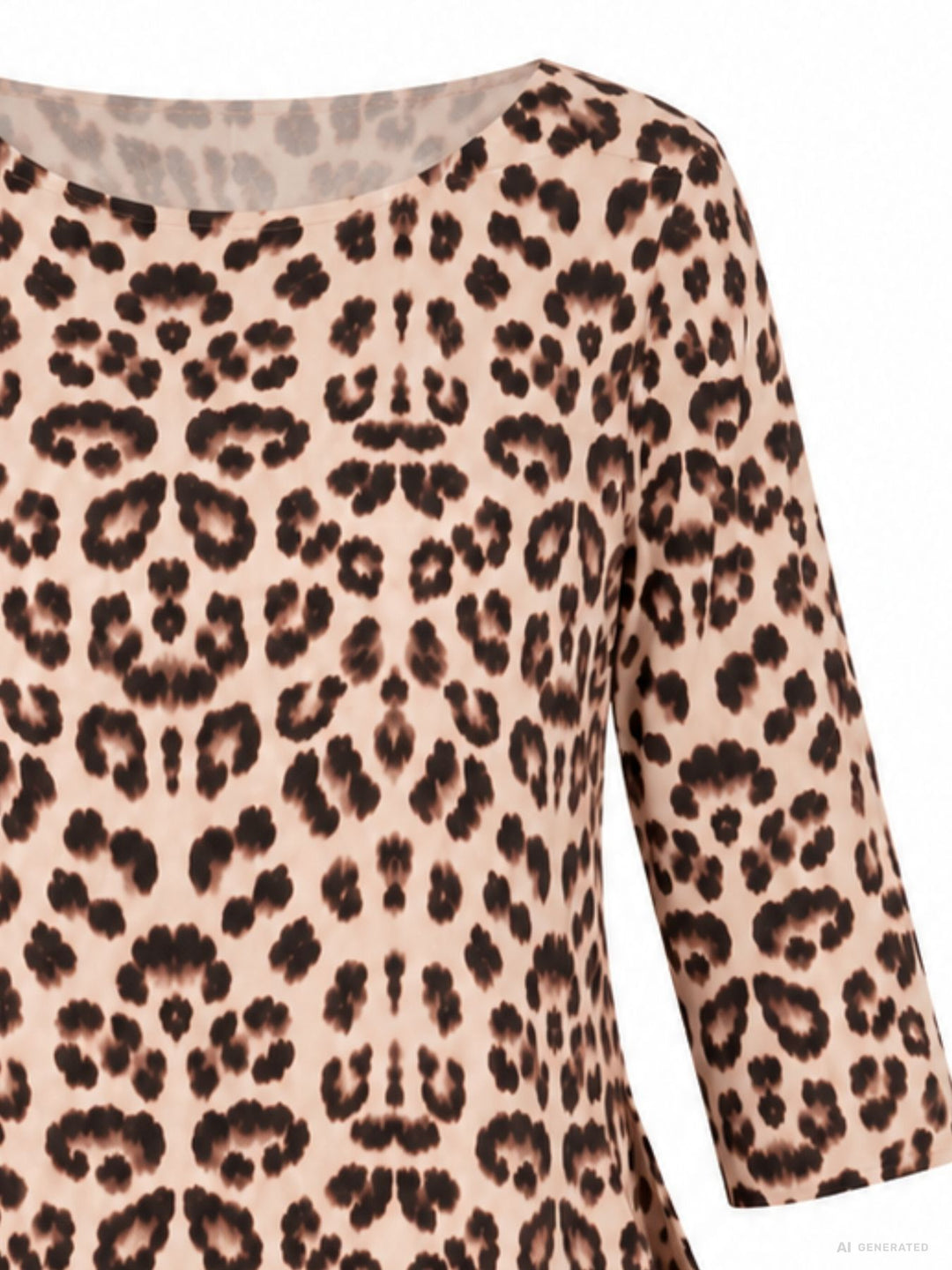 Kleid Damen 3/4 Arm Jersey AOP Leo klein