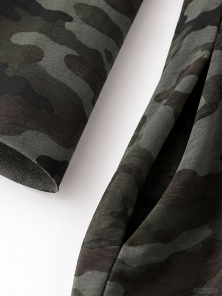 Kleid Damen 3/4 Arm Jersey AOP Camouflage