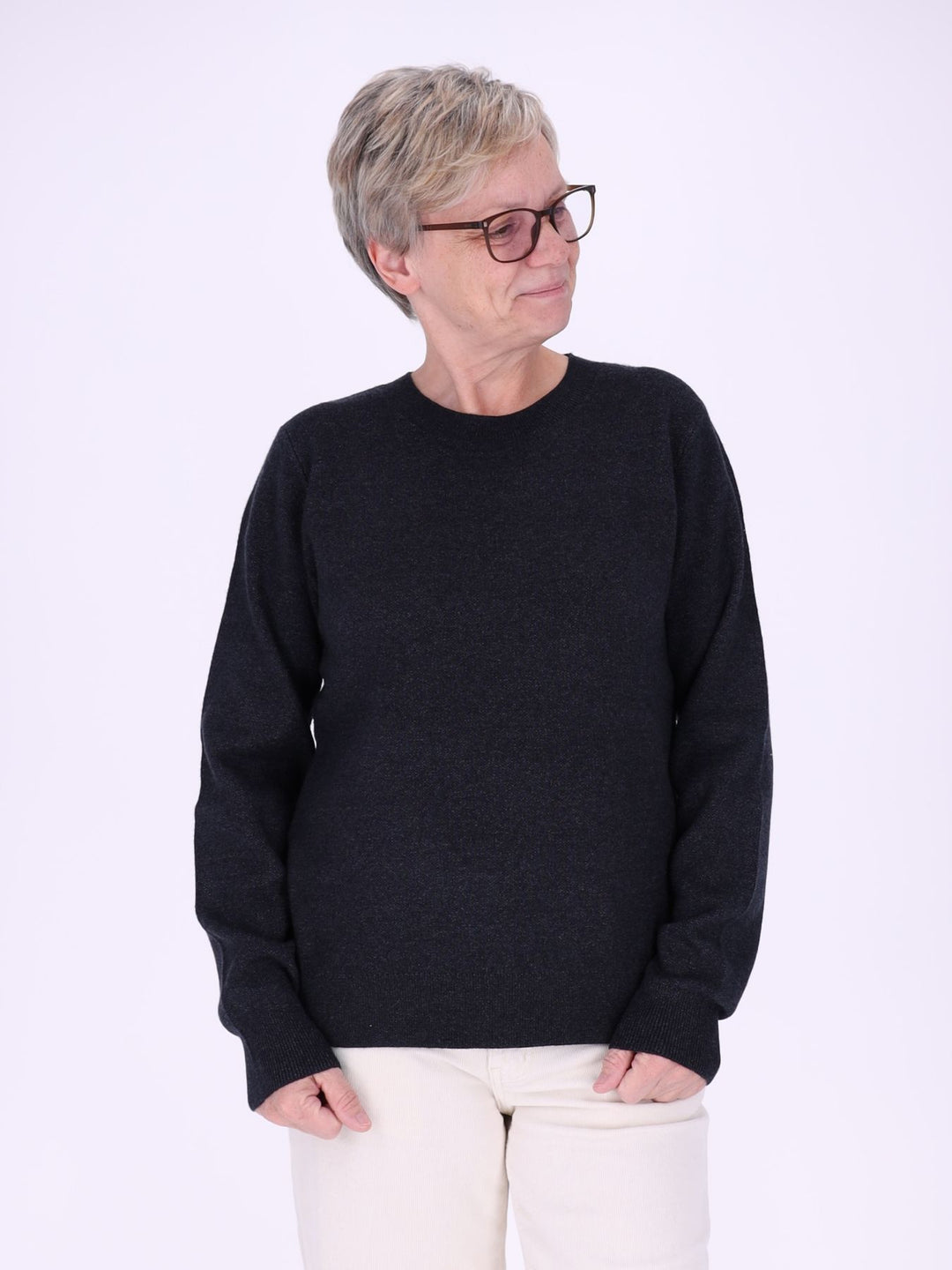 Damen Strickpullover Nadja in Night Sky – weich, elegant & zeitlos