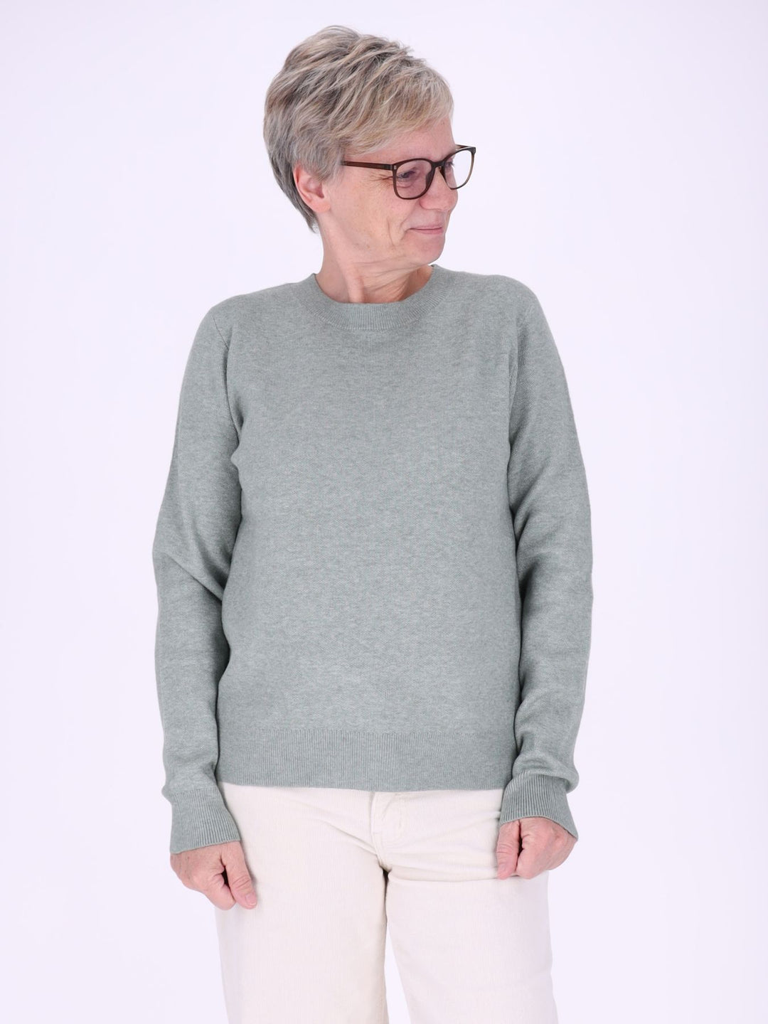 Damen Strickpullover Nadja in Laurel Wreath Grün – weich, zeitlos & elegant