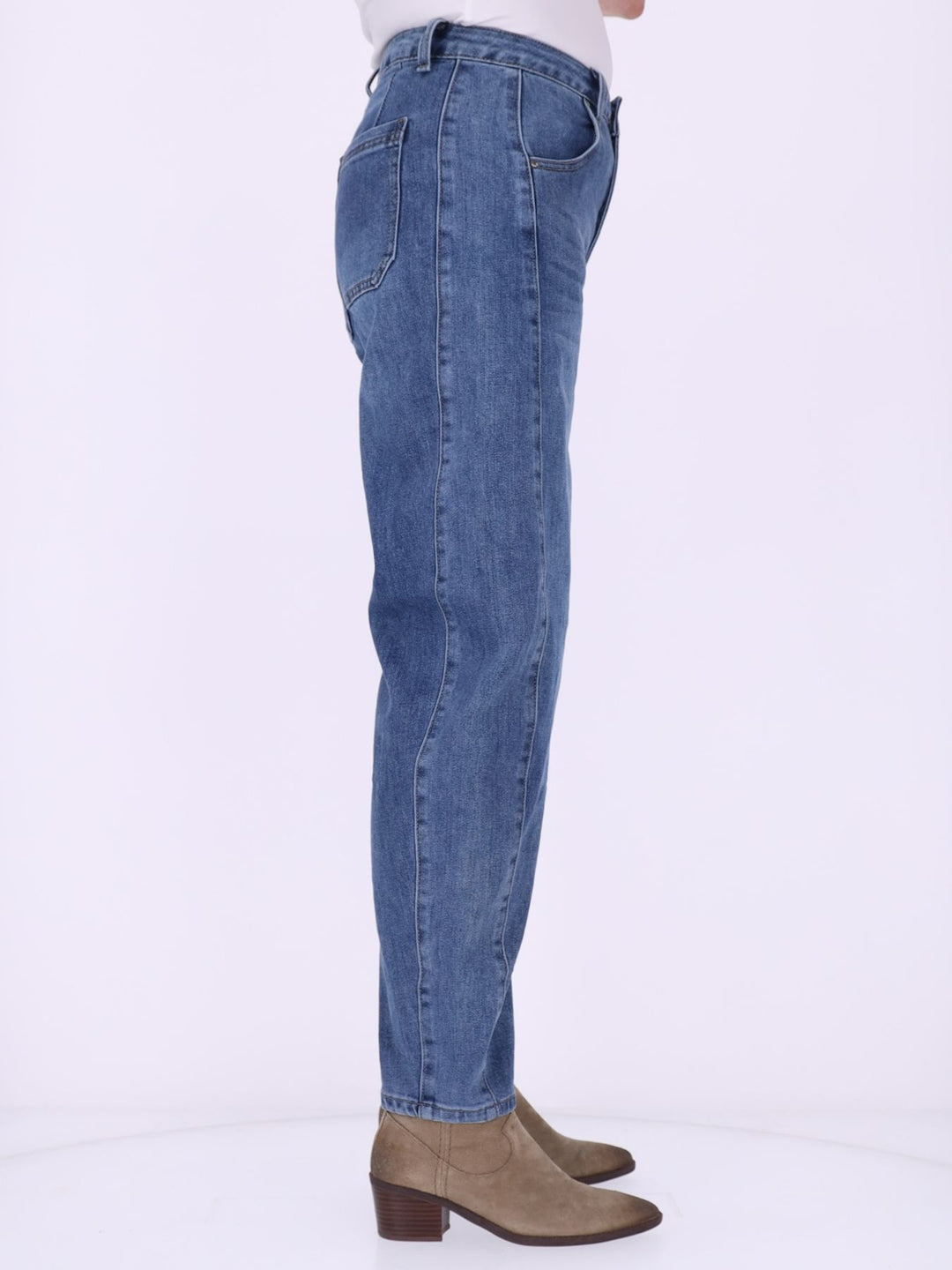 Ballonjeans Damen seitlicher Einsatz weites Bein