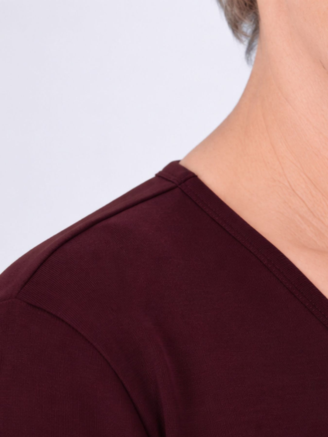 V-Ausschnitt Shirt Damen mit 3/4-Arm aus 100 % Baumwolle – Winetasting