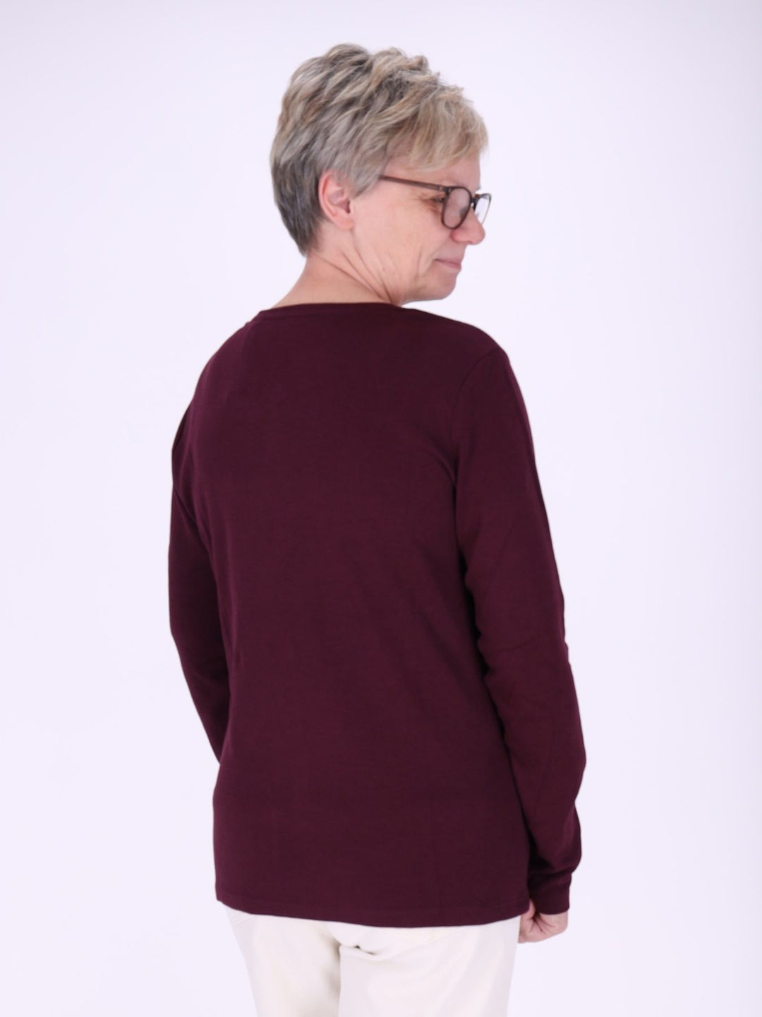 Rundhalsshirt Damen Langarm aus 100 % Baumwolle – Winetasting