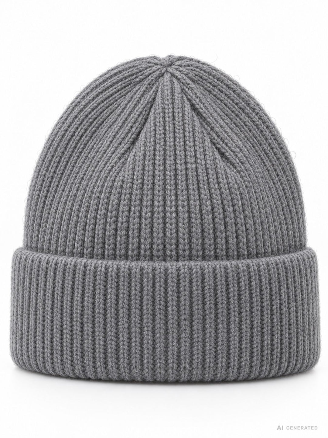 Damen Strickmütze Grau mit pinkem Herz – Kuschelig, modern & liebevoll