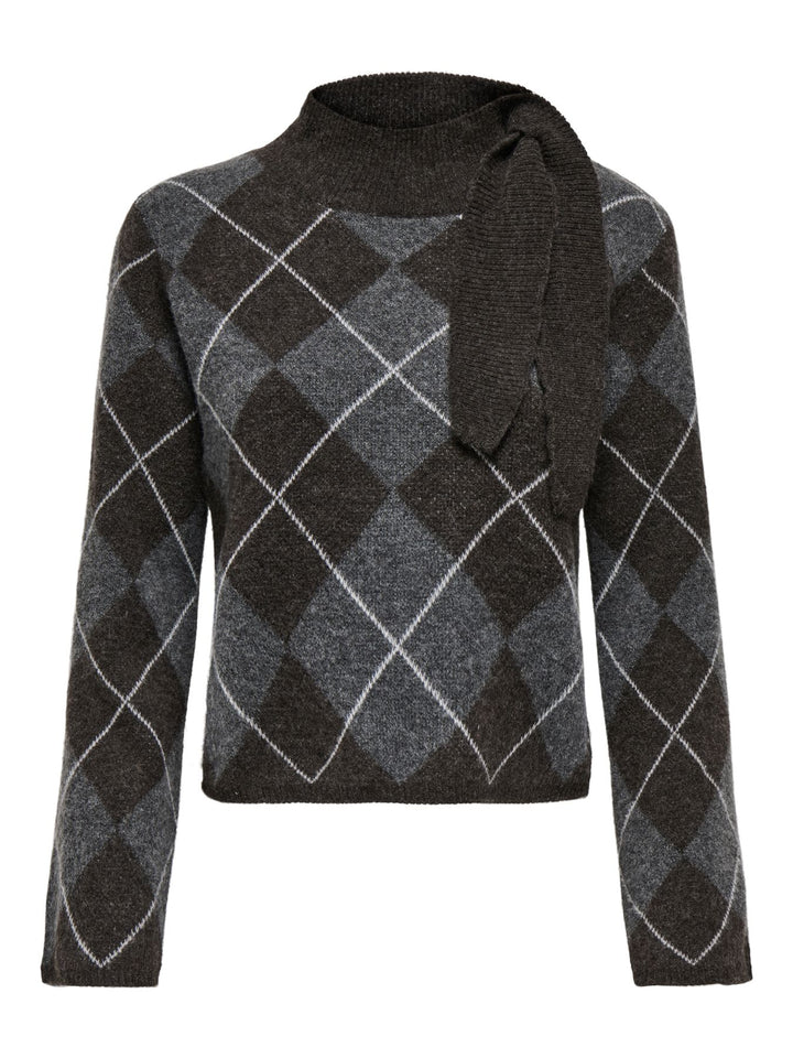 ONLOLIVIA LS ARGYLE TIE HIGHNECK CC