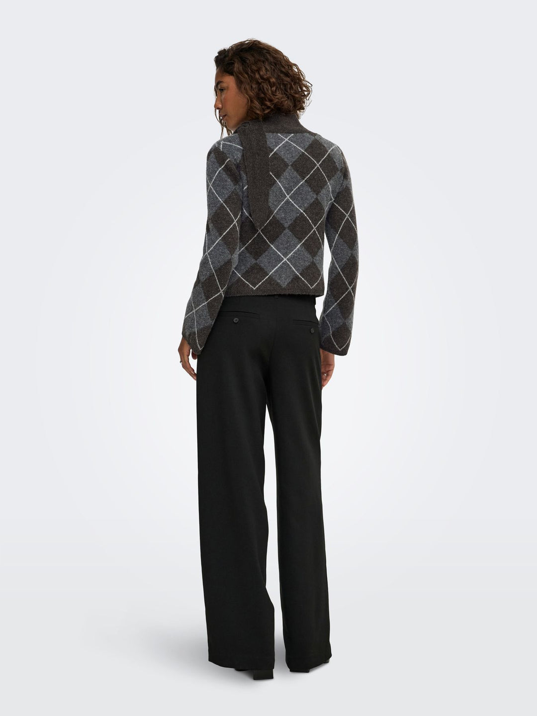 ONLOLIVIA LS ARGYLE TIE HIGHNECK CC