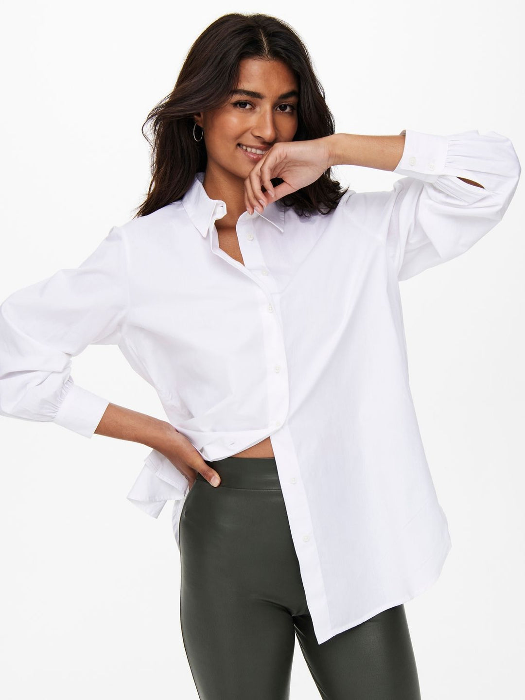 ONLY Nora Bluse Langarm Baumwolle