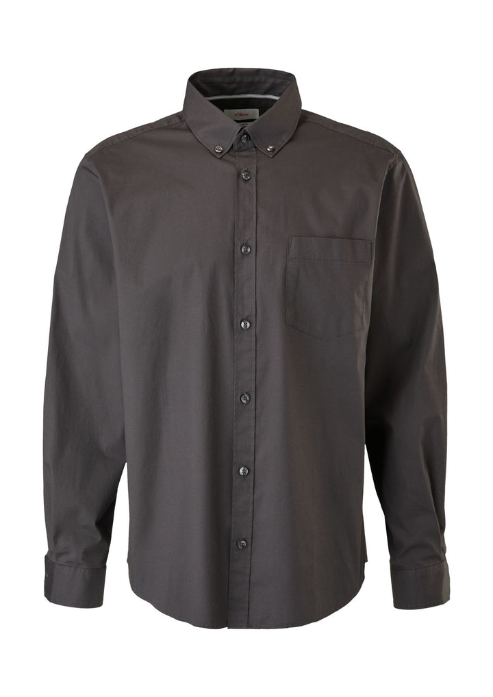 Herren Hemd Uni Langarm