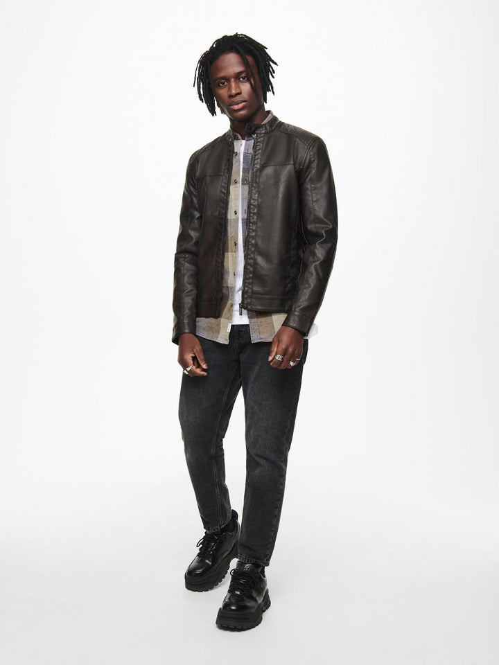 ONLY & SONS PU Racer Jacket