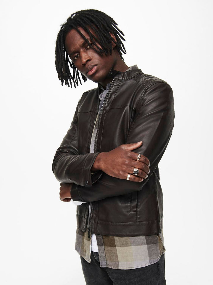ONLY & SONS PU Racer Jacket