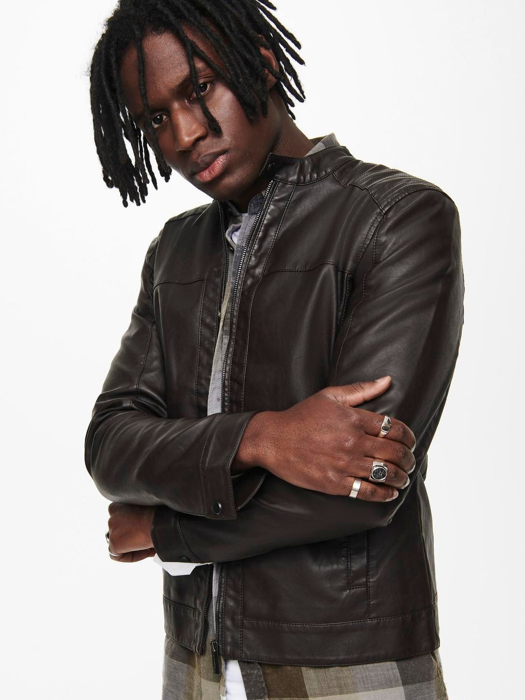 ONLY & SONS PU Racer Jacket