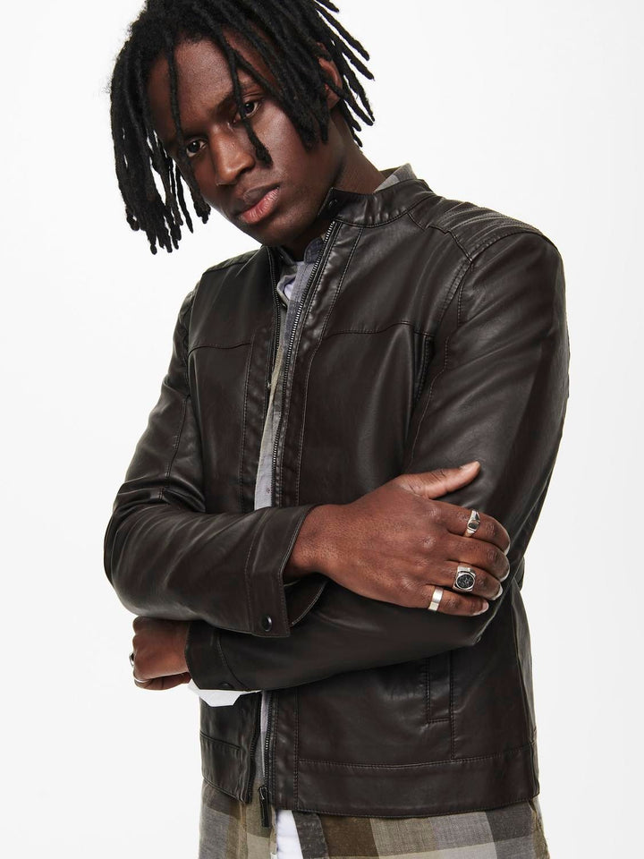 ONLY & SONS PU Racer Jacket