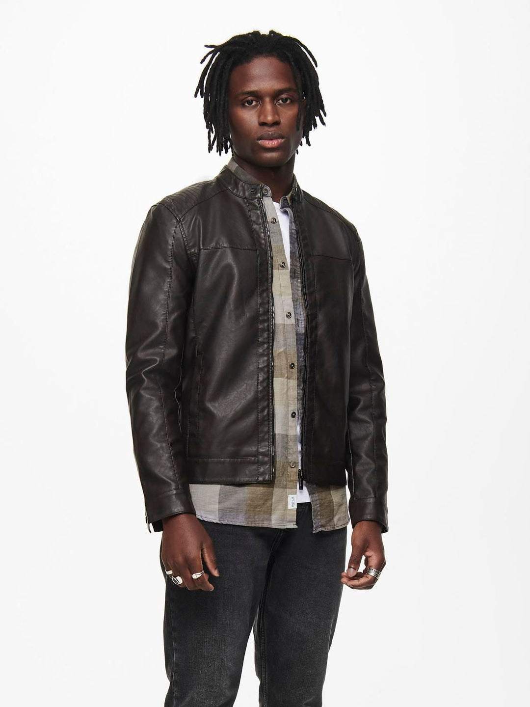 ONLY & SONS PU Racer Jacket