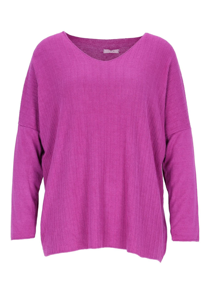 Splash of Color Damen Strickoptik Shirt