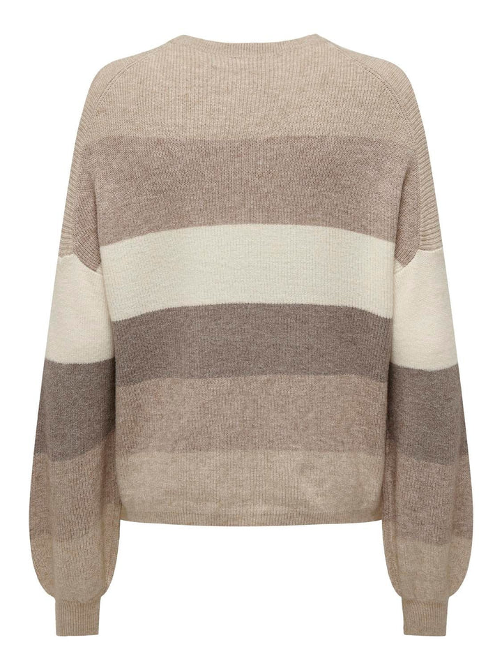Damen Strickpulli Feather Gray/W. BEIGE/WHITECAP