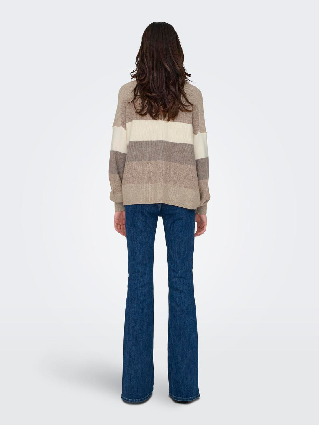 Damen Strickpulli Feather Gray/W. BEIGE/WHITECAP