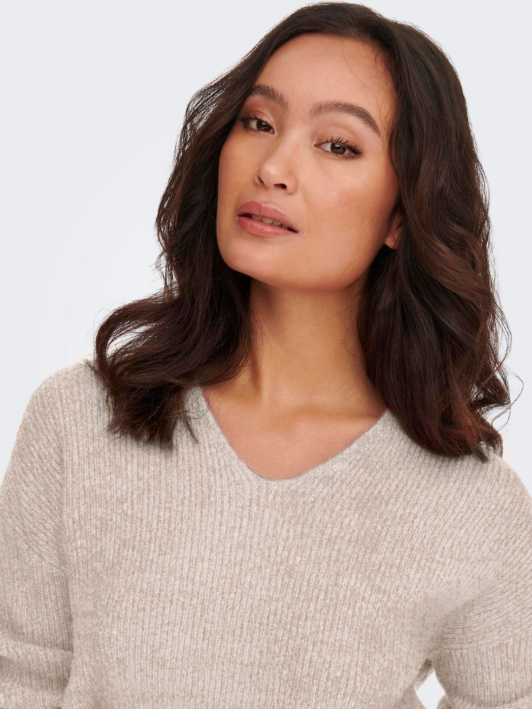 ONLY Strickpullover Damen V-Ausschnitt