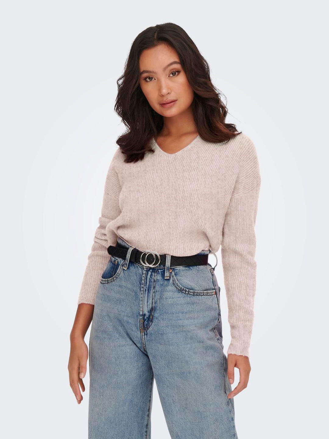 ONLY Strickpullover Damen V-Ausschnitt