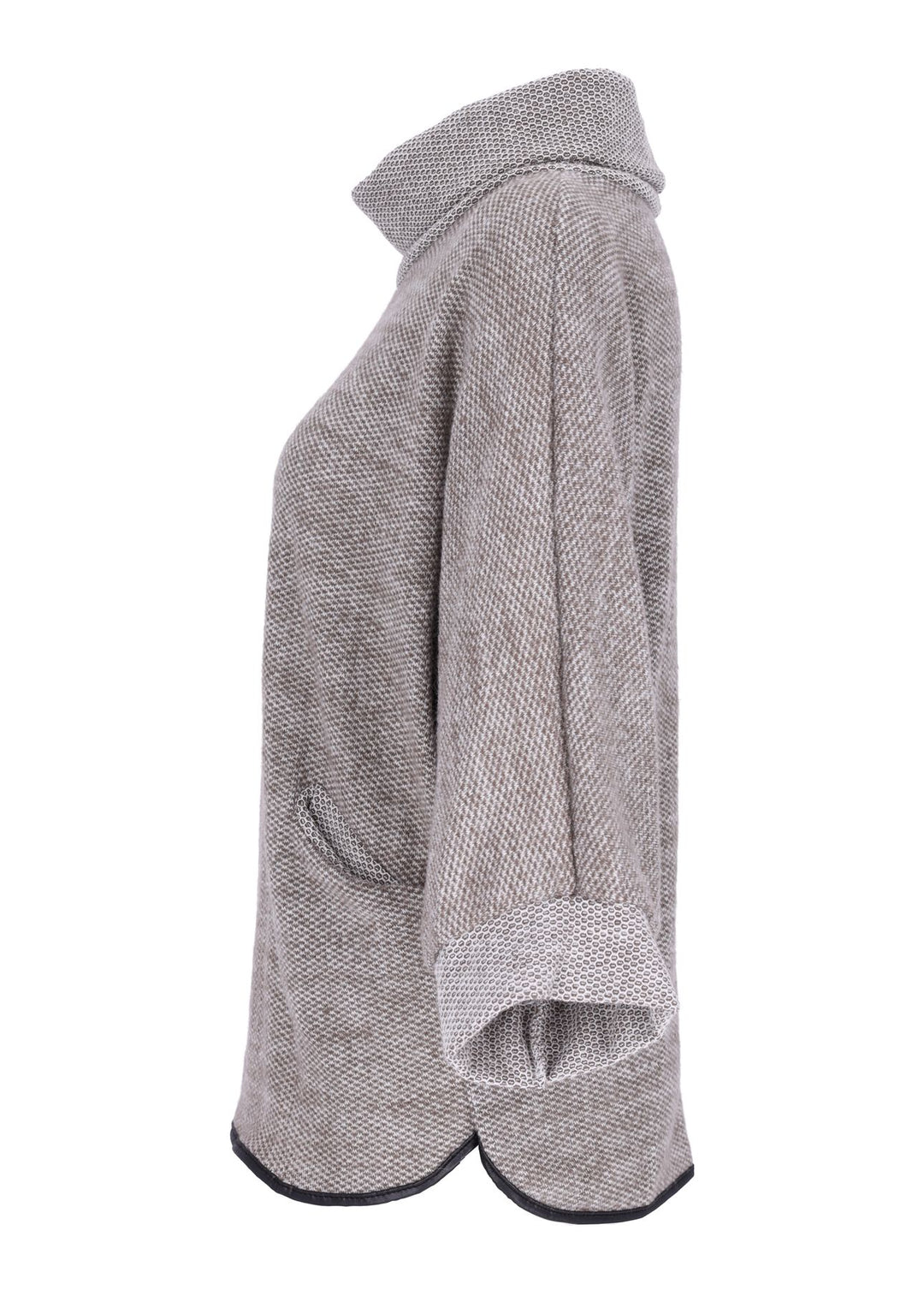 Beiges Damen Sweatshirt im Double-Layer-Look – modern & bequem